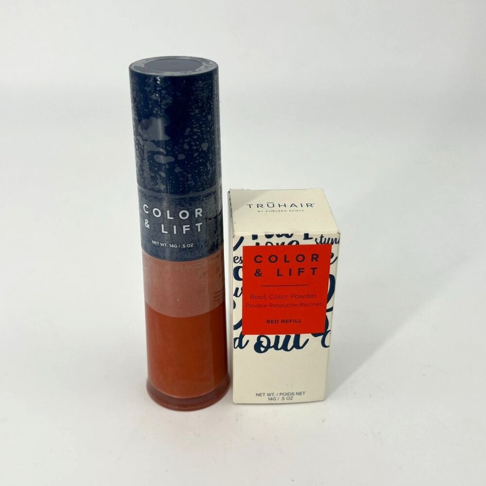 TRUHAIR Color & Lift Root Cover Up Red Refill Powder‎ Gray Coverage 0.5oz